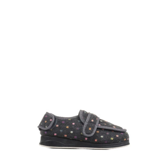 Pavers Grey Touch Fastening Full Slippers 1 Pavers Grey Touch Fastening Full Slippers