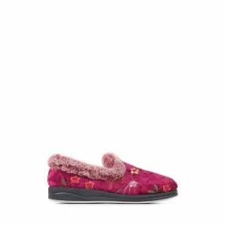 Pavers Red Wide Fit Full Fluffy Slippers -Pavers Sales Store unnamed file 3297