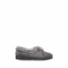 Pavers Grey Wide Fit Full Slippers