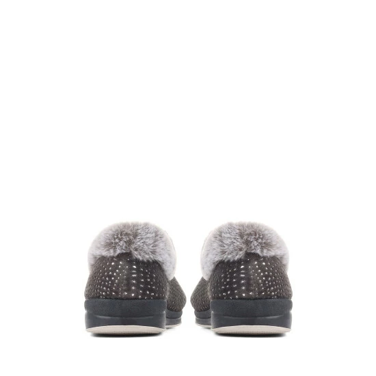 Pavers Grey Wide Fit Full Slippers 3 Pavers Grey Wide Fit Full Slippers - Image 3