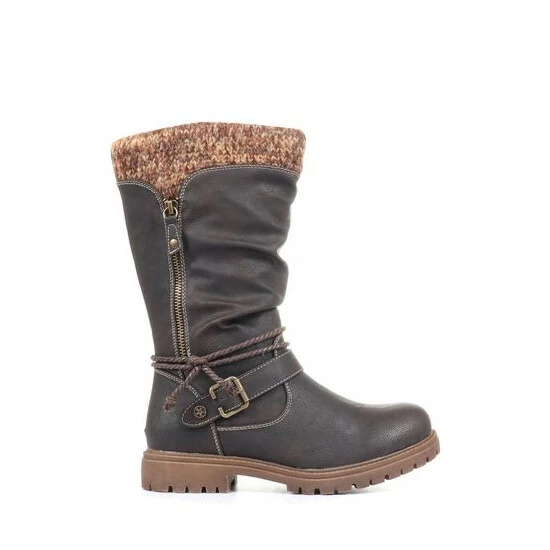 Pavers Womens Wide Fit Casual Mid Calf Boots Brown 7 Pavers Womens Wide Fit Casual Mid Calf Boots Brown - Image 7