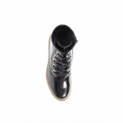Pavers Metallic Lace Up Ankle Black Boots 3 Pavers Metallic Lace Up Ankle Black Boots -Pavers Sales Store unnamed file 337