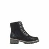 Pavers Ladies Lace Up Ankle Boots Black & Silver