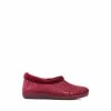 Pavers Ladies Red Leopard Print Slippers