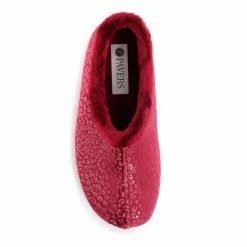 Pavers Ladies Red Leopard Print Slippers -Pavers Sales Store unnamed file 3419