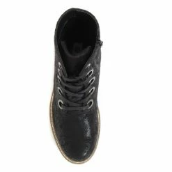 Pavers Ladies Lace Up Ankle Boots Black & Silver 3 Pavers Ladies Lace Up Ankle Boots Black & Silver -Pavers Sales Store unnamed file 343