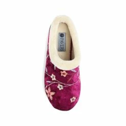 Pavers Wide Fit Red Cosy Mule Slippers -Pavers Sales Store unnamed file 3449