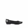Pavers Ladies Wide Fit Slip On Pumps Black