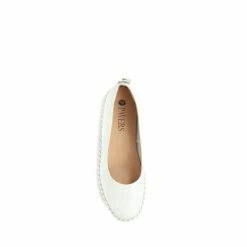 Pavers White Leather Ballet Pumps 3 Pavers White Leather Ballet Pumps -Pavers Sales Store unnamed file 3540