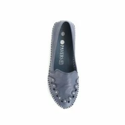 Pavers Blue Leather Slip-On Pumps -Pavers Sales Store unnamed file 3558