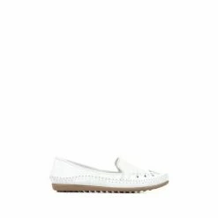 Pavers White Leather Slip-On Pumps -Pavers Sales Store unnamed file 3590