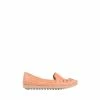 Pavers Brown Leather Slip-On Pumps