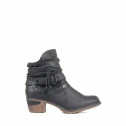 Pavers Ladies Slouch Ankle Boots Black