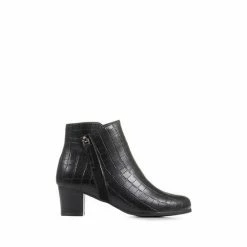 Pavers Wide Fit Heeled Black Ankle Boots -Pavers Sales Store unnamed file 474