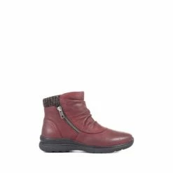 Pavers Red Wide Fit Leather Ankle Boots -Pavers Sales Store unnamed file 501