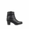 Pavers Heeled Black Ankle Boots