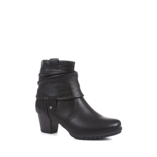 Pavers Heeled Black Ankle Boots 2 Pavers Heeled Black Ankle Boots - Image 2