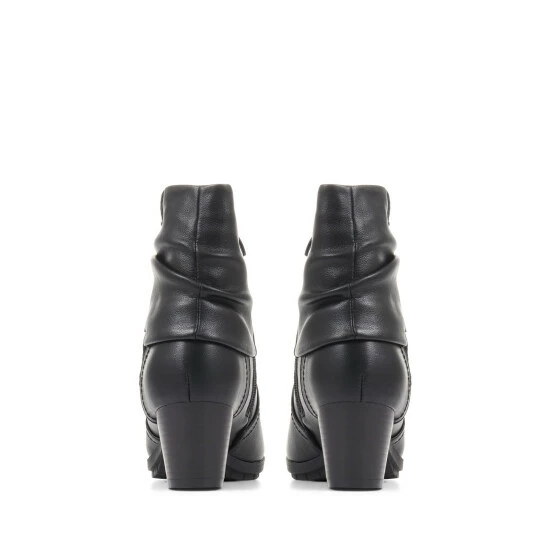 Pavers Heeled Black Ankle Boots 3 Pavers Heeled Black Ankle Boots - Image 3