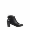 Pavers Wider Fitting Black Ankle Boots