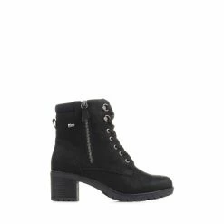Pavers Black Block Heel Boots