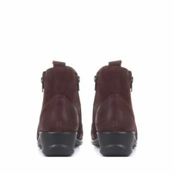 Pavers Red Ladies Dual Zip Leather Ankle Boots -Pavers Sales Store unnamed file 558