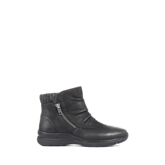 Pavers Black Wide Fit Leather Ankle Boots 1 Pavers Black Wide Fit Leather Ankle Boots