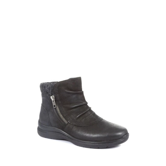 Pavers Black Wide Fit Leather Ankle Boots 2 Pavers Black Wide Fit Leather Ankle Boots - Image 2