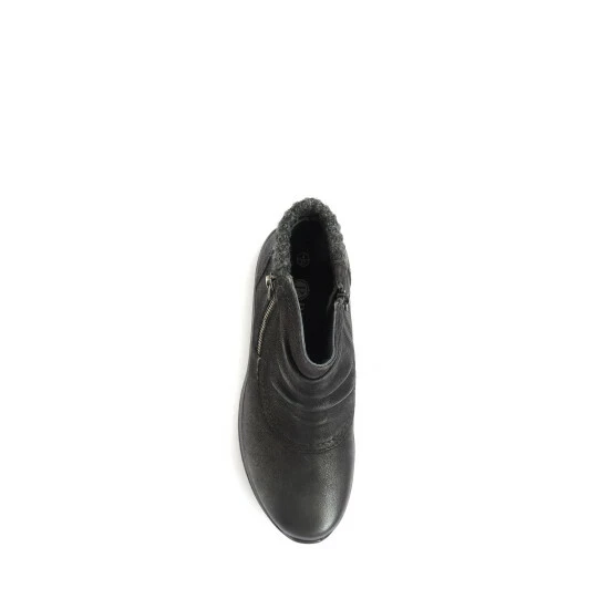 Pavers Black Wide Fit Leather Ankle Boots 4 Pavers Black Wide Fit Leather Ankle Boots - Image 4