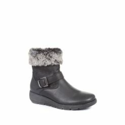 Pavers Faux Fur Trimmed Ankle Boots Brown -Pavers Sales Store unnamed file 600