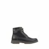 Pavers Wide Fit Hiker Black Ankle Boots