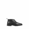Pavers Wide Fit Smart Leather Desert Black Boots