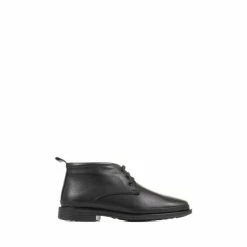Pavers Wide Fit Smart Leather Desert Black Boots