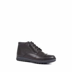 Alternative view of Pavers Wide Fit Leather Black Ankle Boots