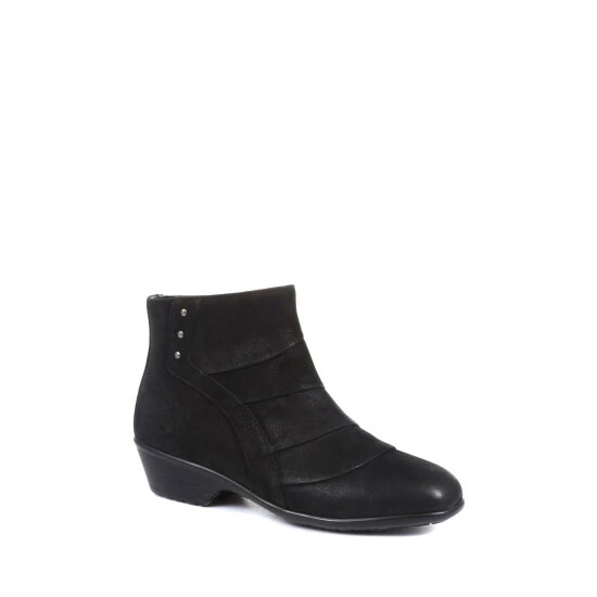 Pavers Wide Fit Leather Black Ankle Boots 2 Pavers Wide Fit Leather Black Ankle Boots - Image 2