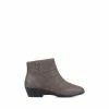 Pavers Grey Wide Fit Leather Ankle Boots