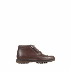Pavers Wide Fit Leather Brown Ankle Boots