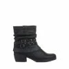 Pavers Black Ladies Slouch Fit Ankle Boots