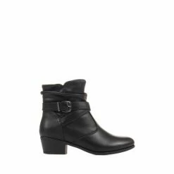 Pavers Black Block Heeled Ankle Boots -Pavers Sales Store unnamed file 922