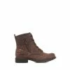 Pavers Ladies Brown Floral Lace-Up Ankle Boots