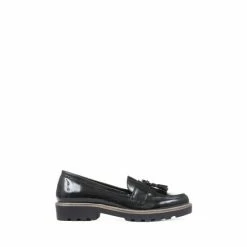 Pavers Black Patent Ladies Loafers