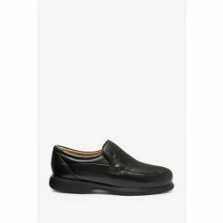 Pavers Gents Black Slip On Smart Shoes
