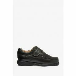Pavers Gents Monk/Velcro Black Smart Shoes