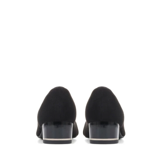 Pavers Block Heeled Black Court Shoes 3 Pavers Block Heeled Black Court Shoes - Image 3