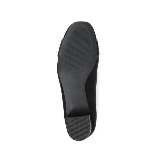 Pavers Block Heeled Black Court Shoes 5 Pavers Block Heeled Black Court Shoes - Image 5